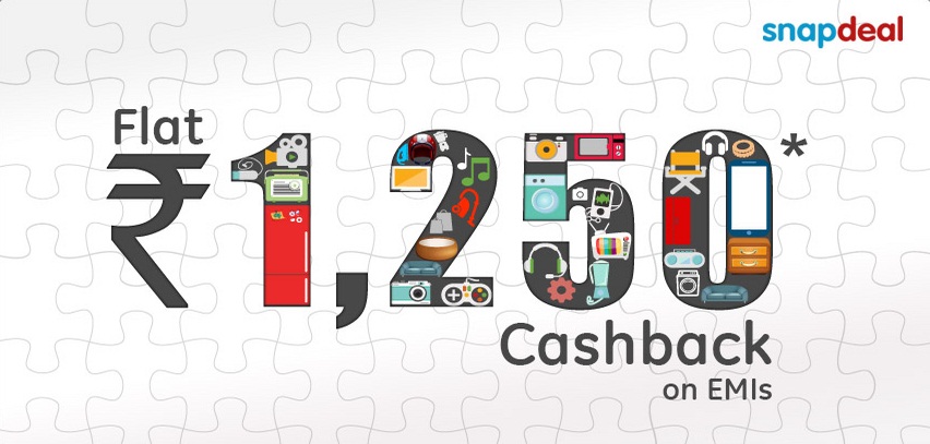 India Desire : Pay EMI Using Sbi Card At Snapdeal And Get Rs. 1250 Cashback